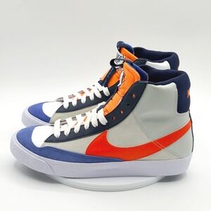 Nike Blazer Mid 77 SE Sneakers Size 5.5 Kids White Orange Blue FQ7413-100